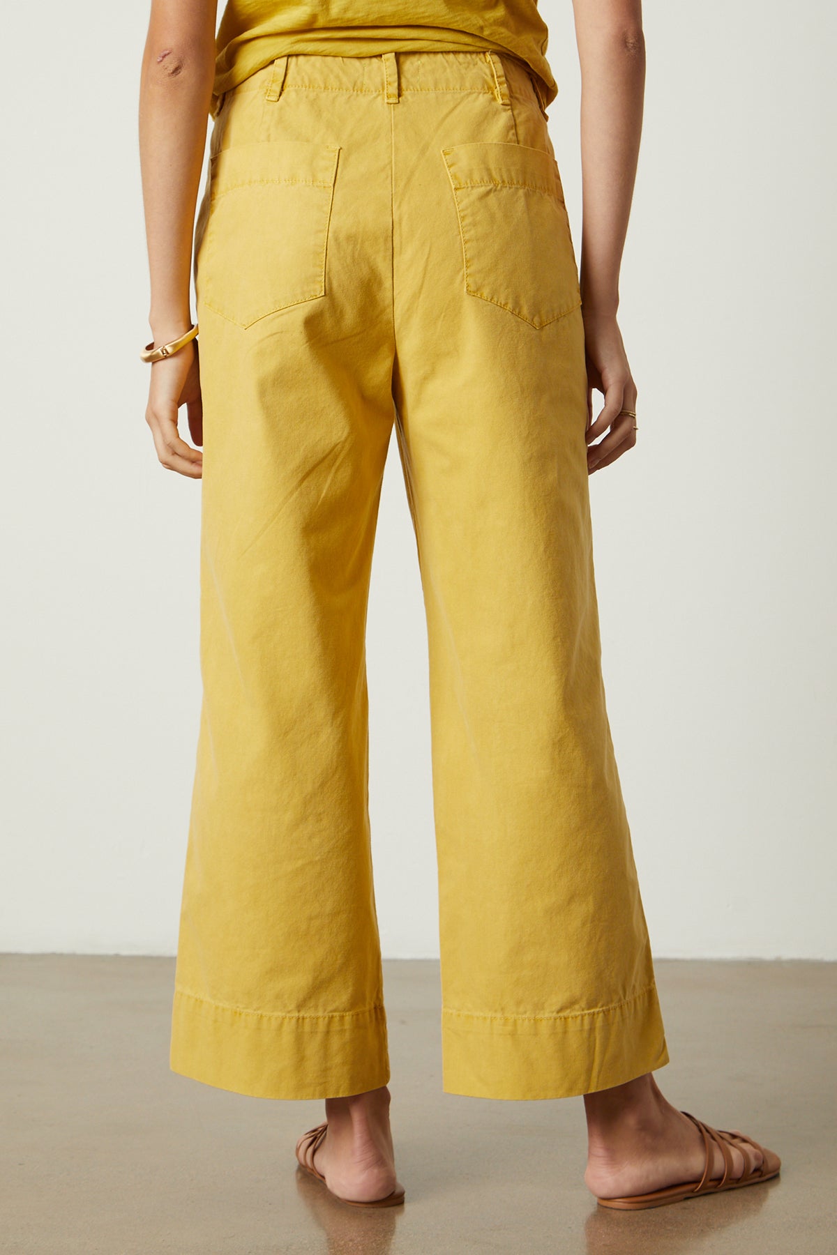  Mya Pant in golden yellow aurora color back 