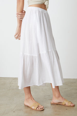 Mckenna Tiered Skirt in white side