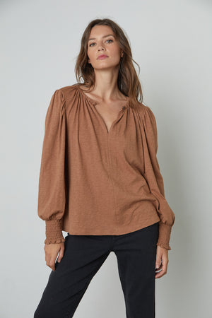 Breana Split Neck Sweatshirt Breana Split Neck Sweatshirt
