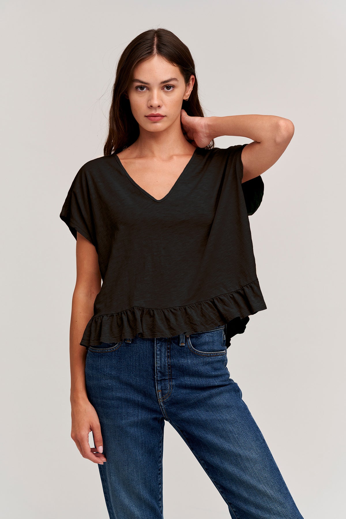   Rhye V-Neck Tee Black 