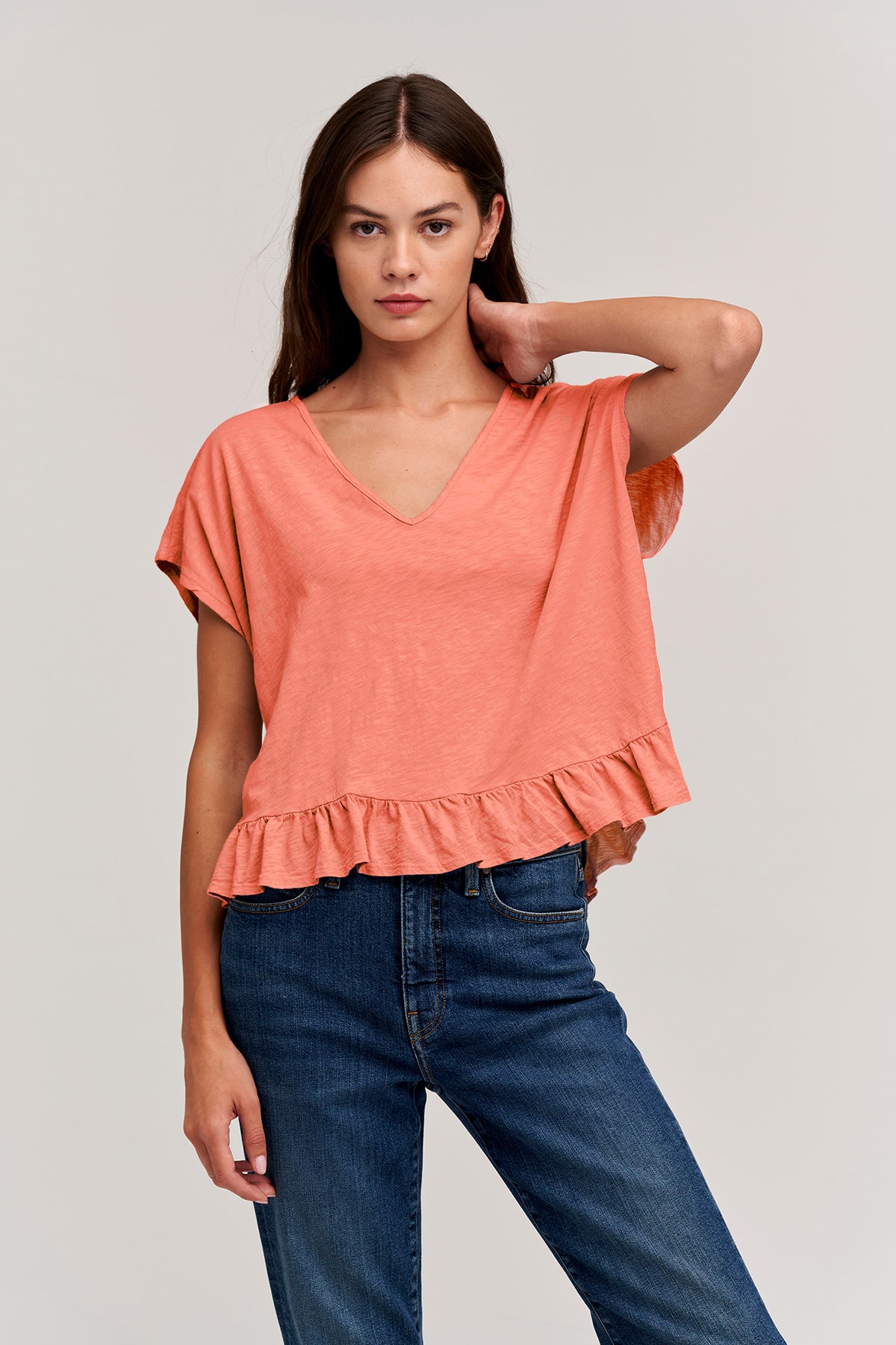   Rhye V-Neck Tee Grapefruit 