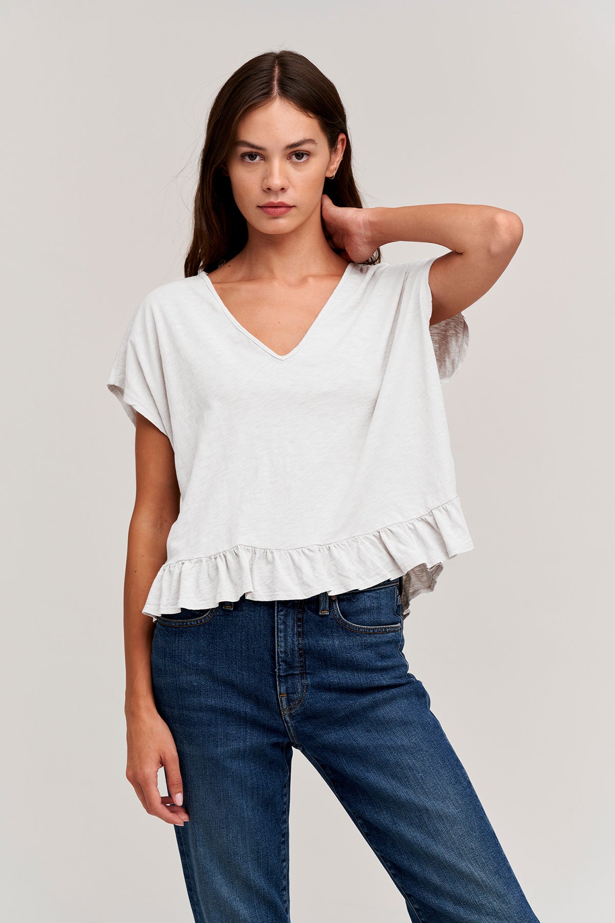   Rhye V-Neck Tee White 