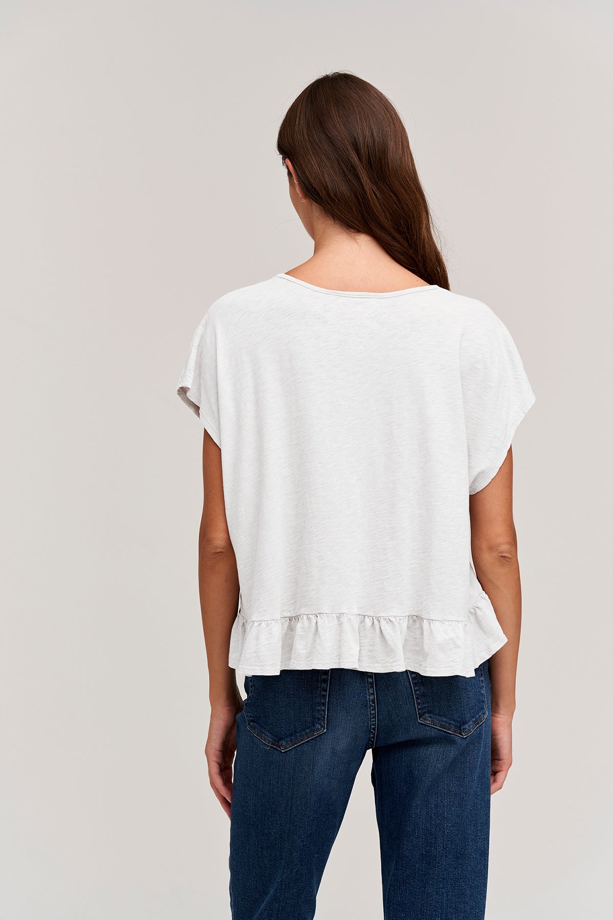   Rhye V-Neck Tee White Back 