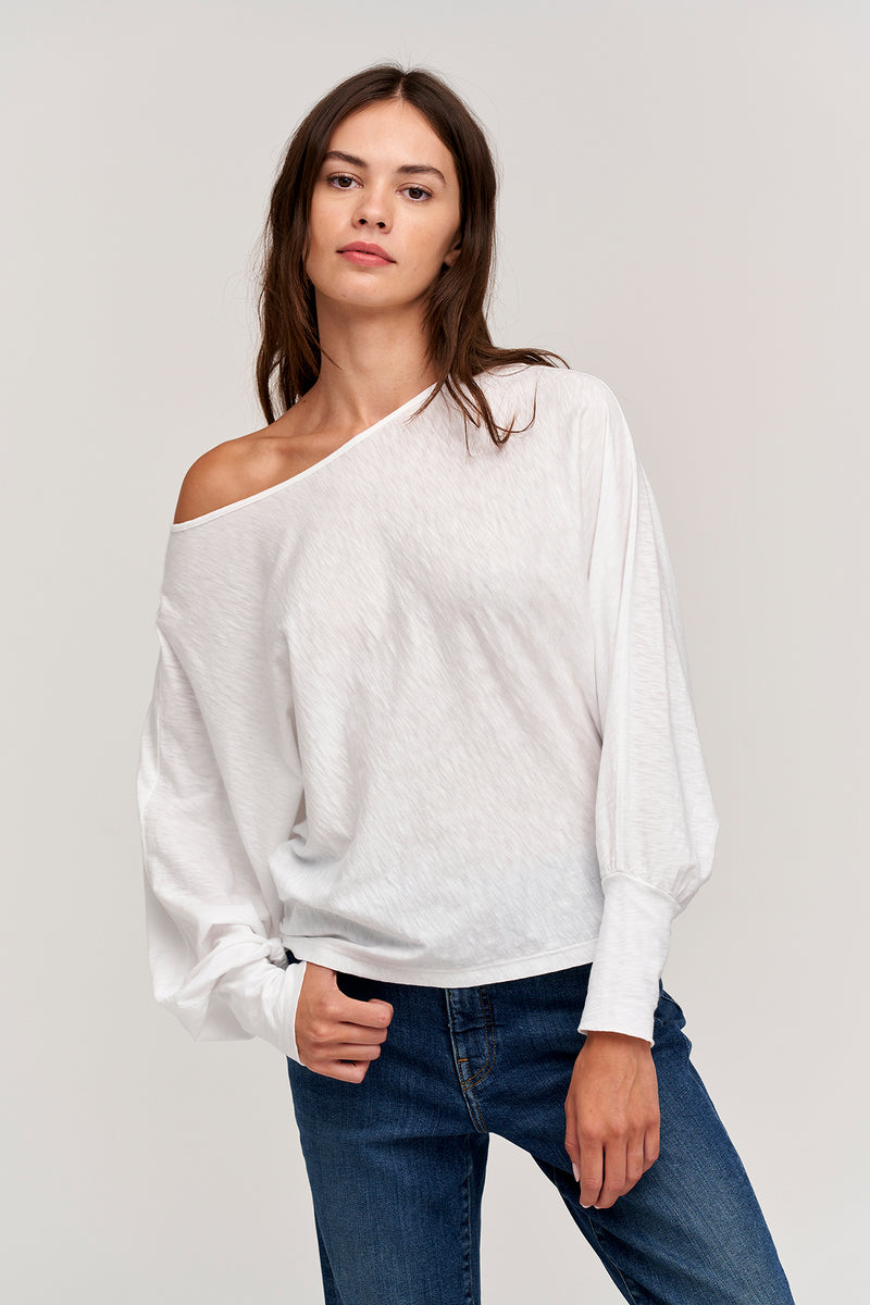 TRISTEN COTTON SLUB DOLMAN SLEEVE TEE – Velvet by