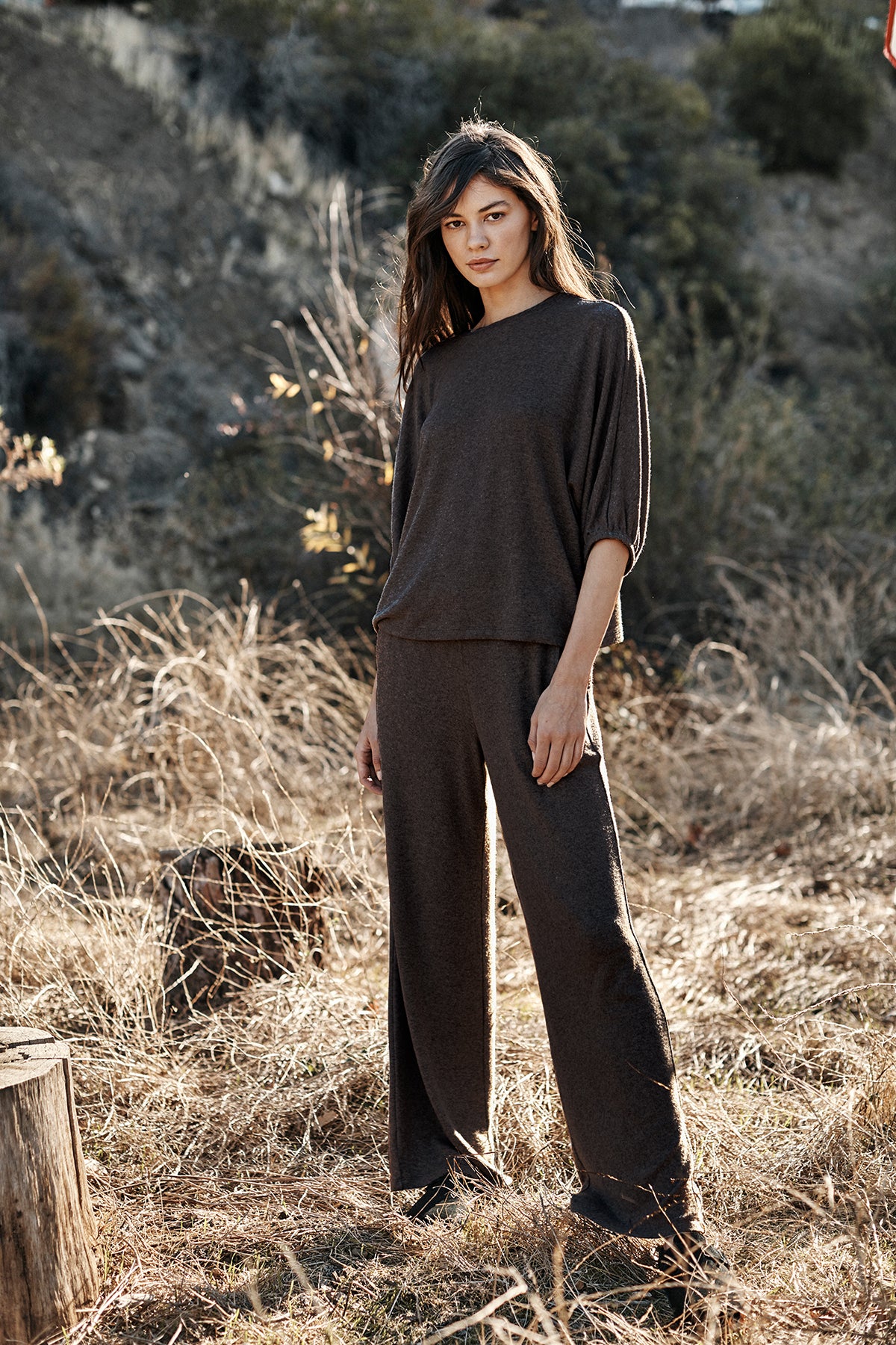   Tyler Pant Anthracite with Makayla Pullover Anthracite Front 