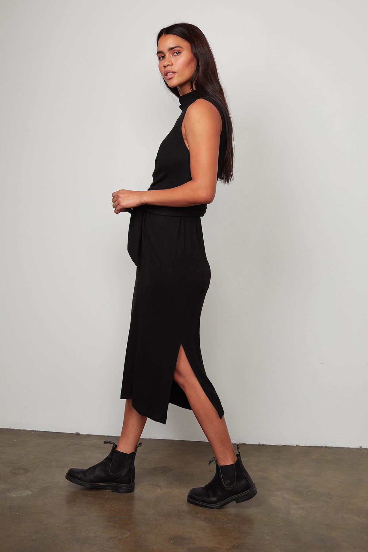 PENI COZY LUX MOCK NECK DRESS Velvet by Graham & Spencer PENI COZY LUX MOCK NECK DRESS Velvet by Graham & Spencer