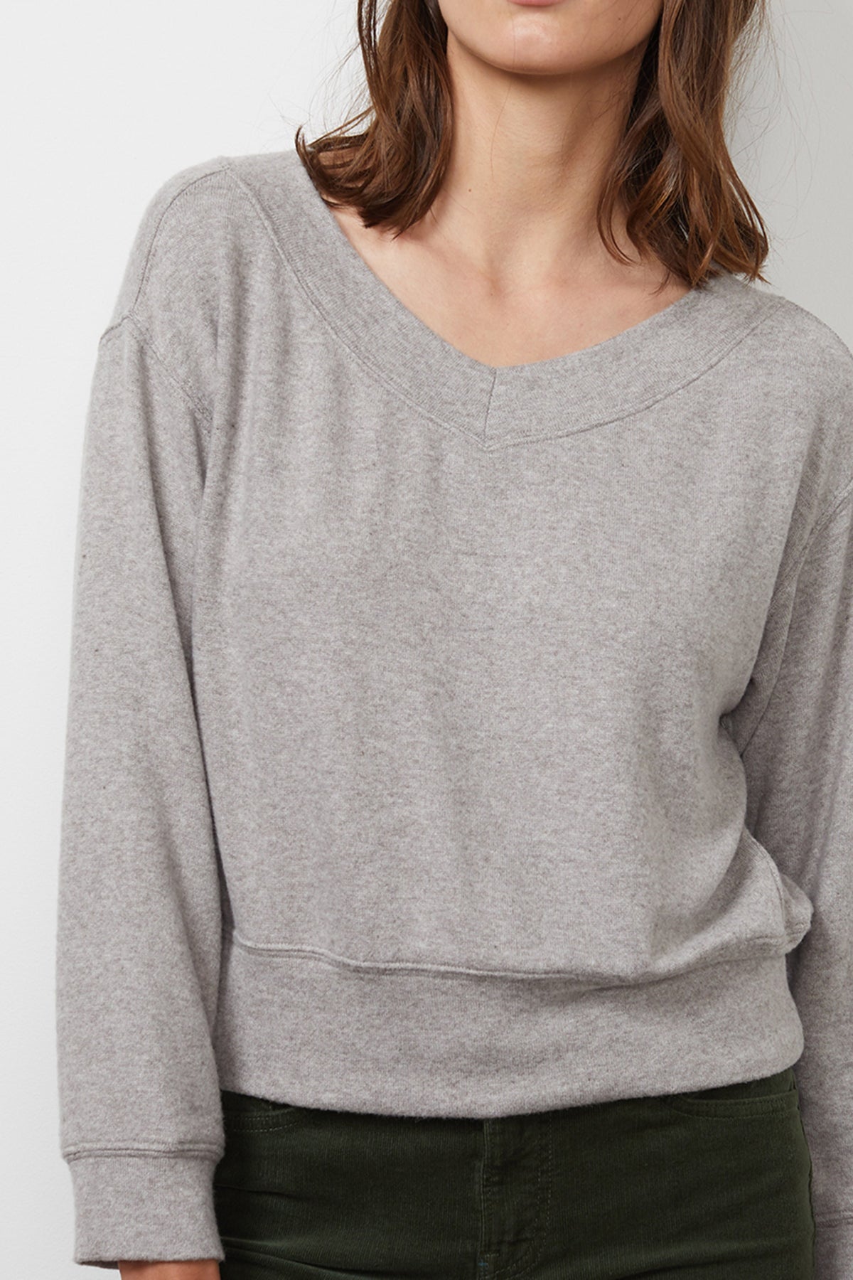   Sloe Cropped Sweater Grey 