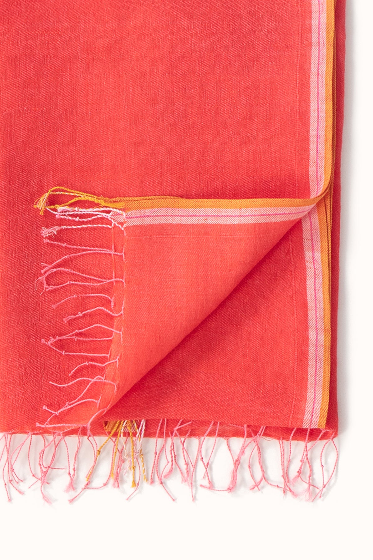   Linen Scarf by Epice Grenadine Detail 