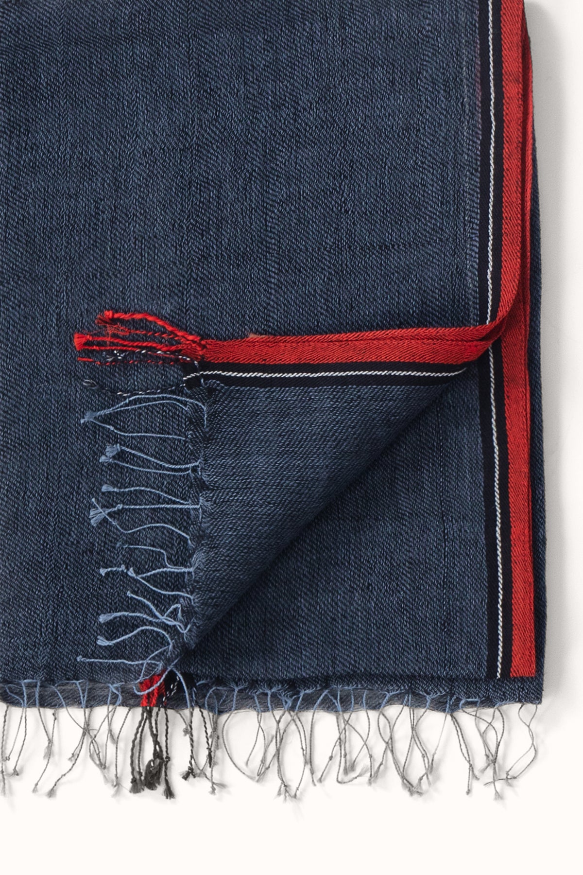   Linen Scarf by Epice Slate Detail 