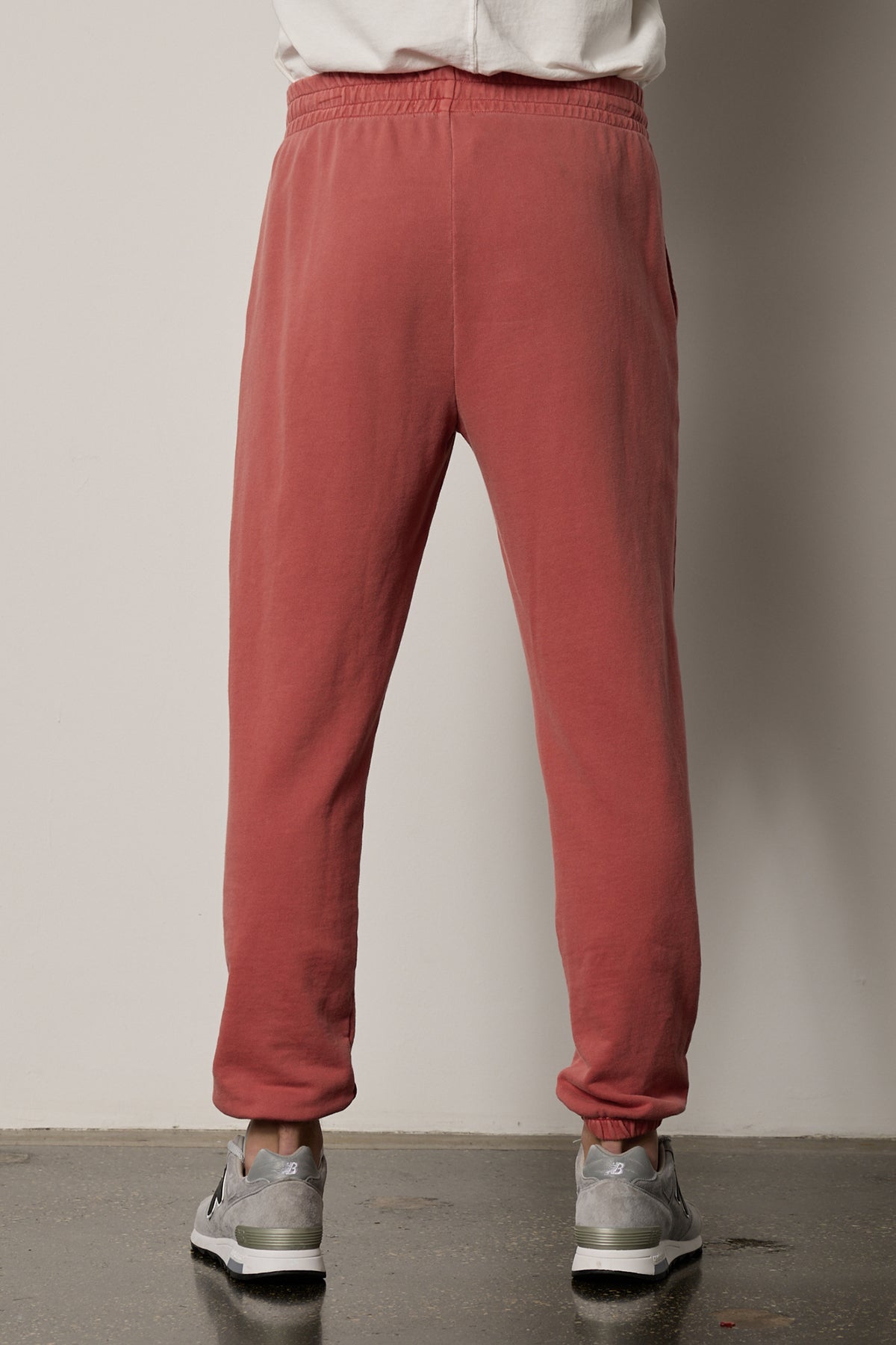 the back view of a man wearing Velvet by Graham & Spencer NELSON FRENCH TERRY JOGGER sweatpants.-26207907479745