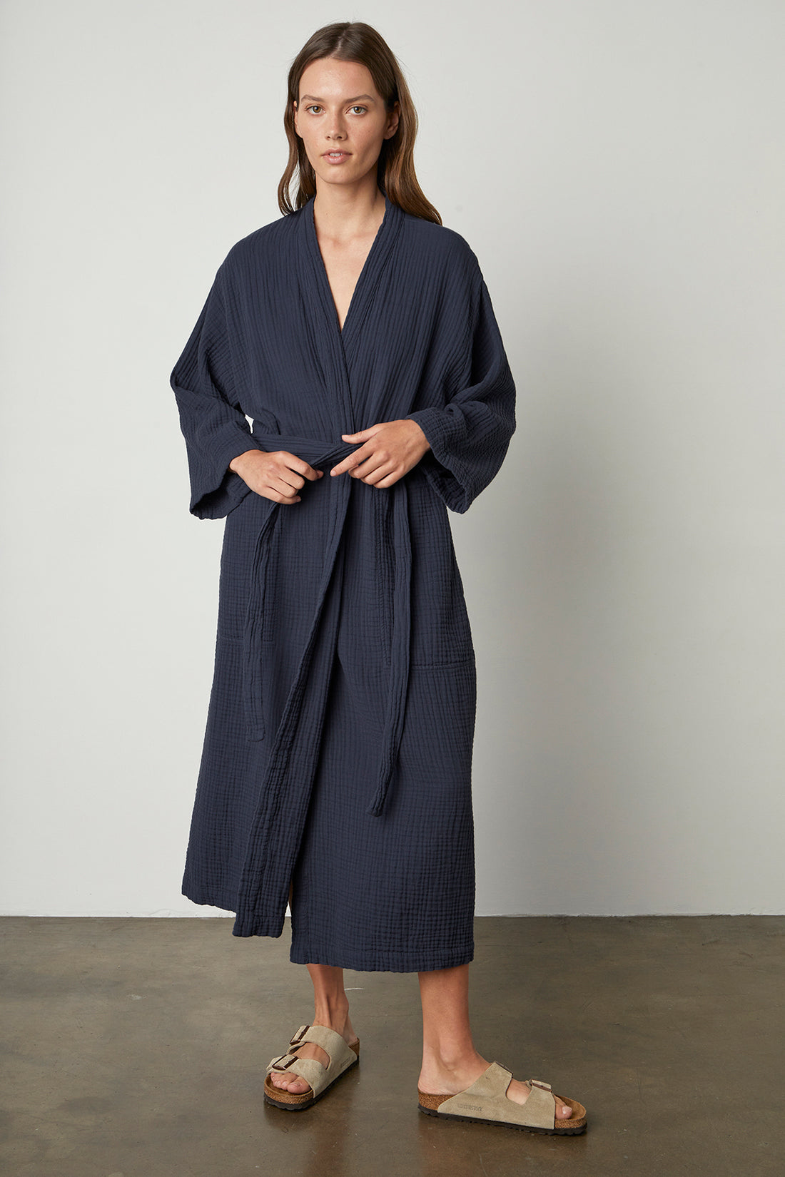 COTTON GAUZE ROBE Velvet by Graham & Spencer