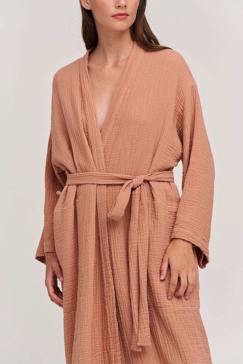 Cotton Robe Posey Front Detail