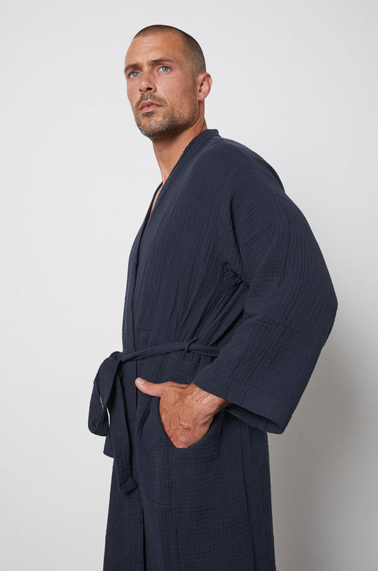 COTTON GAUZE ROBE Velvet by Graham & Spencer