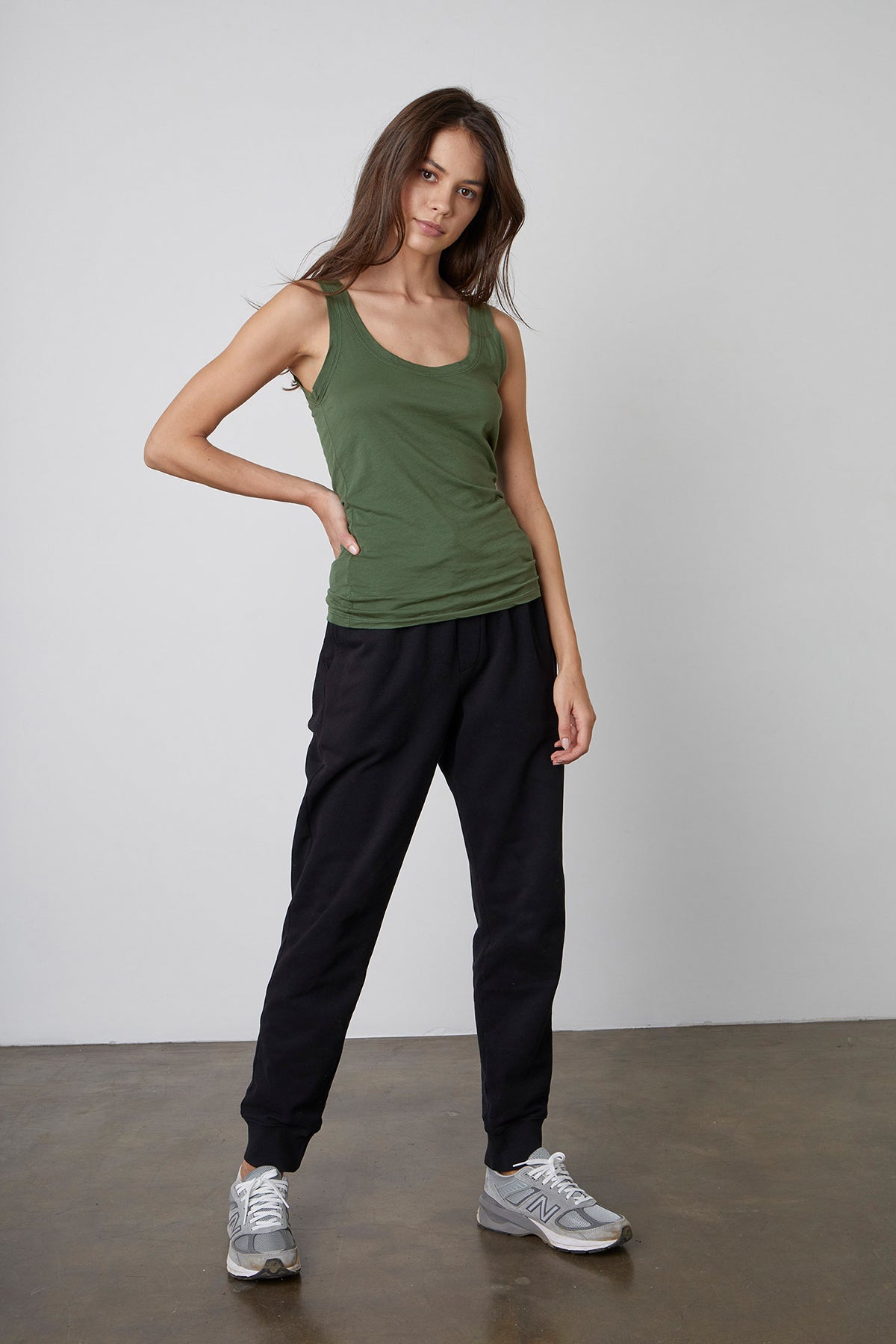   Mossy Tank Evergreen Kyle Jogger Black Front 