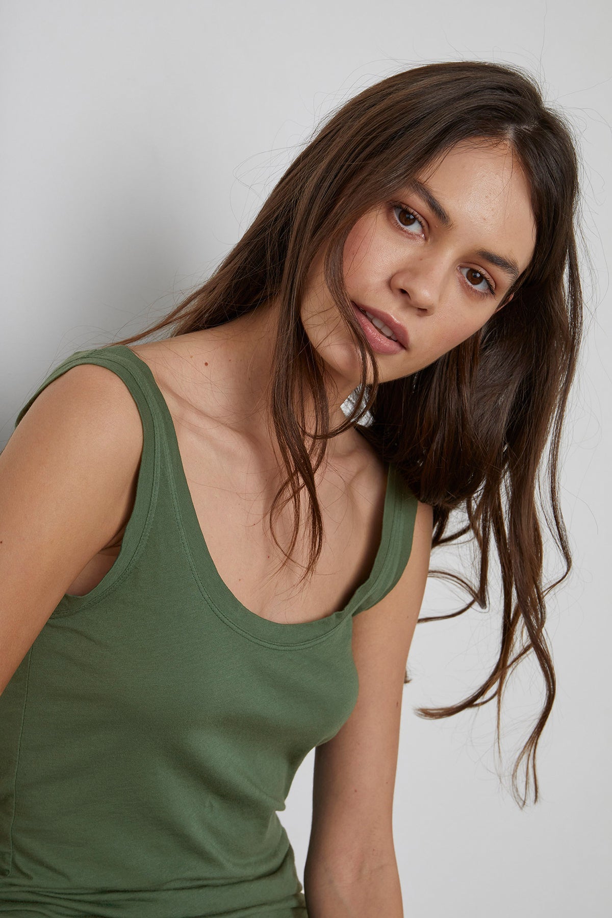 Mossy Green Tank Evergreen Front Detail-23854474068161