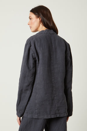 Cassie Blazer in navy copen color with Gwyneth pant back