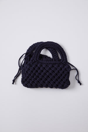 Bennie Crochet Bag in navy