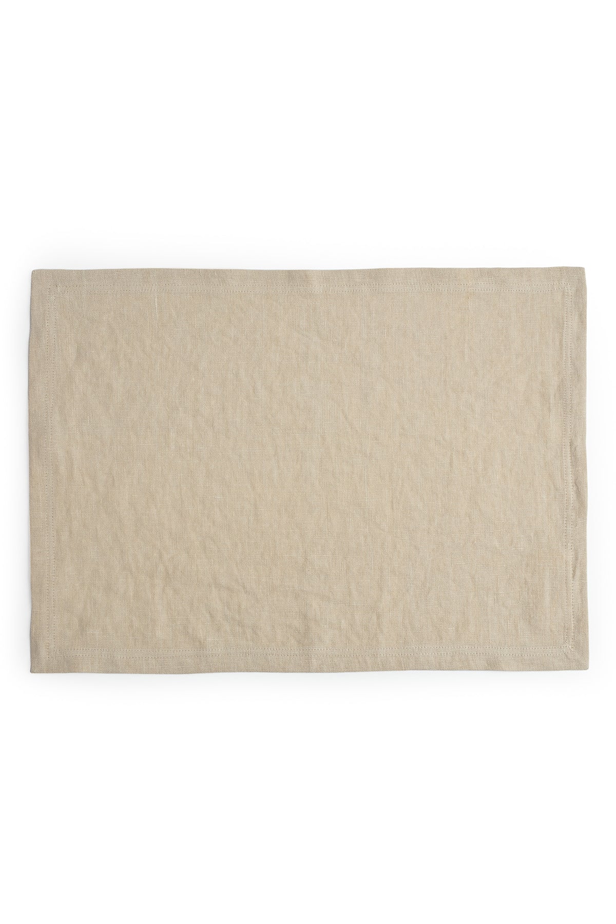 A beige linen placemat by Jenny Graham Home to accessorize a table.-15072810303681