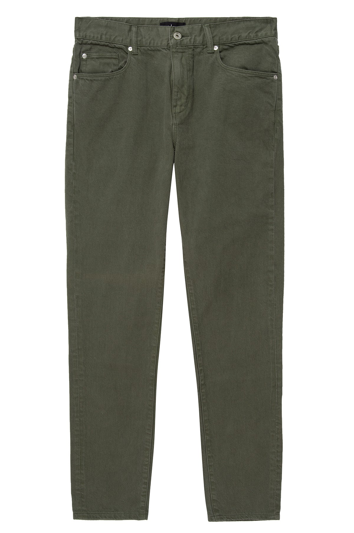   A pair of men's JOSEPH COTTON CANVAS PANT pants by Velvet by Graham & Spencer in olive green. 