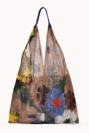 LARGE FLORAL PRINT MESH TOTE BY EPICE