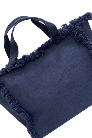 Launch Canvas Tote Navy Detail