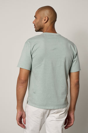 Beau Tee in mint green with white denim back