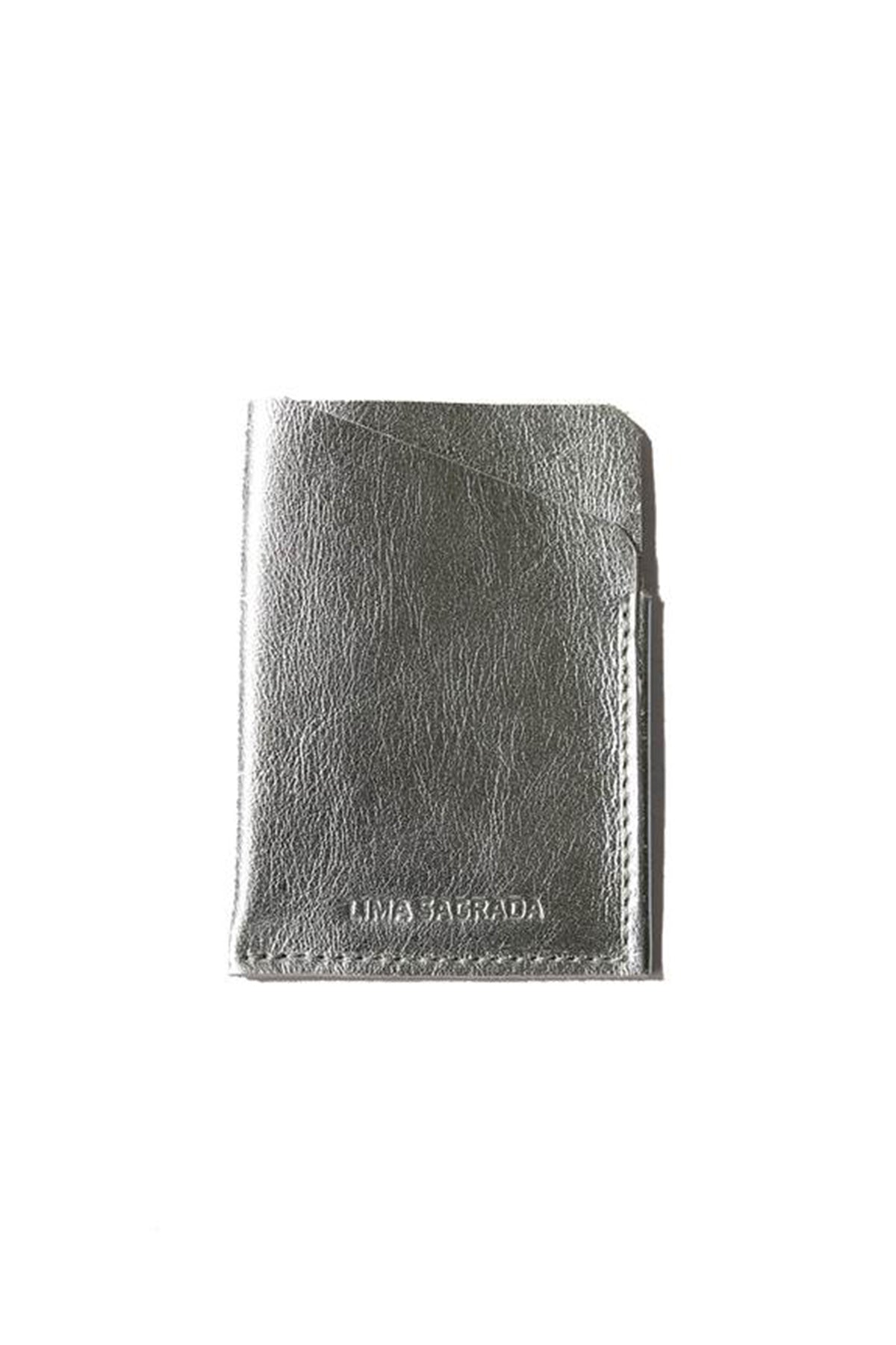   A minimalistic SOFT LEATHER CARD HOLDER BY LIMA SAGRADA, handcrafted by local artisans, showcased on a clean white background. 