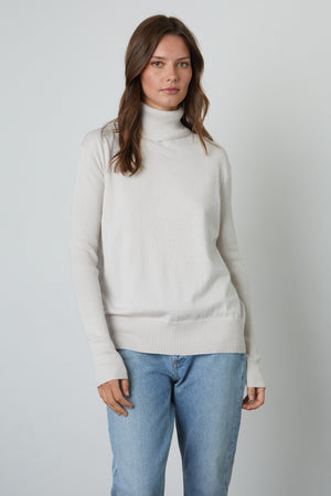 Lux Cotton Cashmere Renny Turtleneck Sweater front