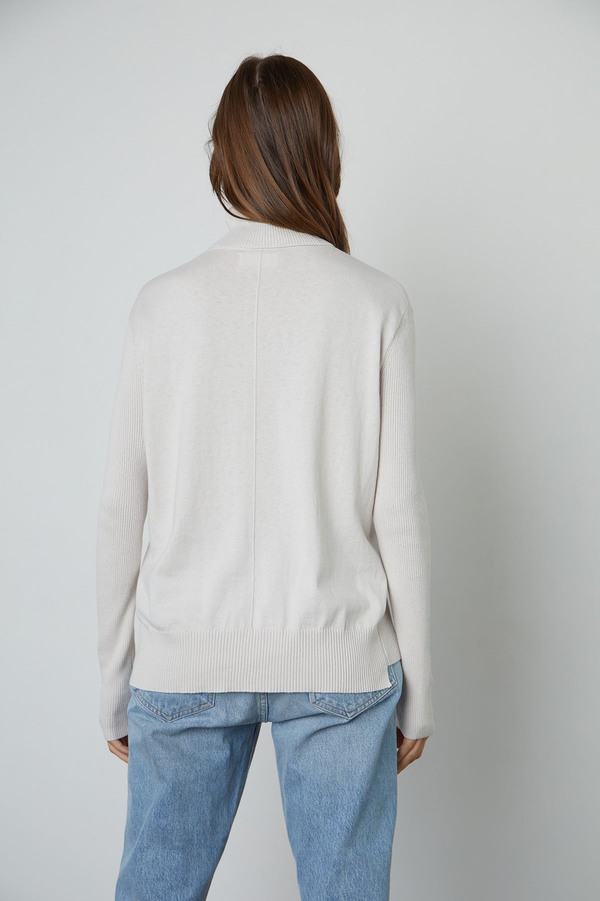   Lux Cotton Cashmere Renny Turtleneck Sweater back 