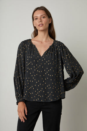 krista top charcoal front