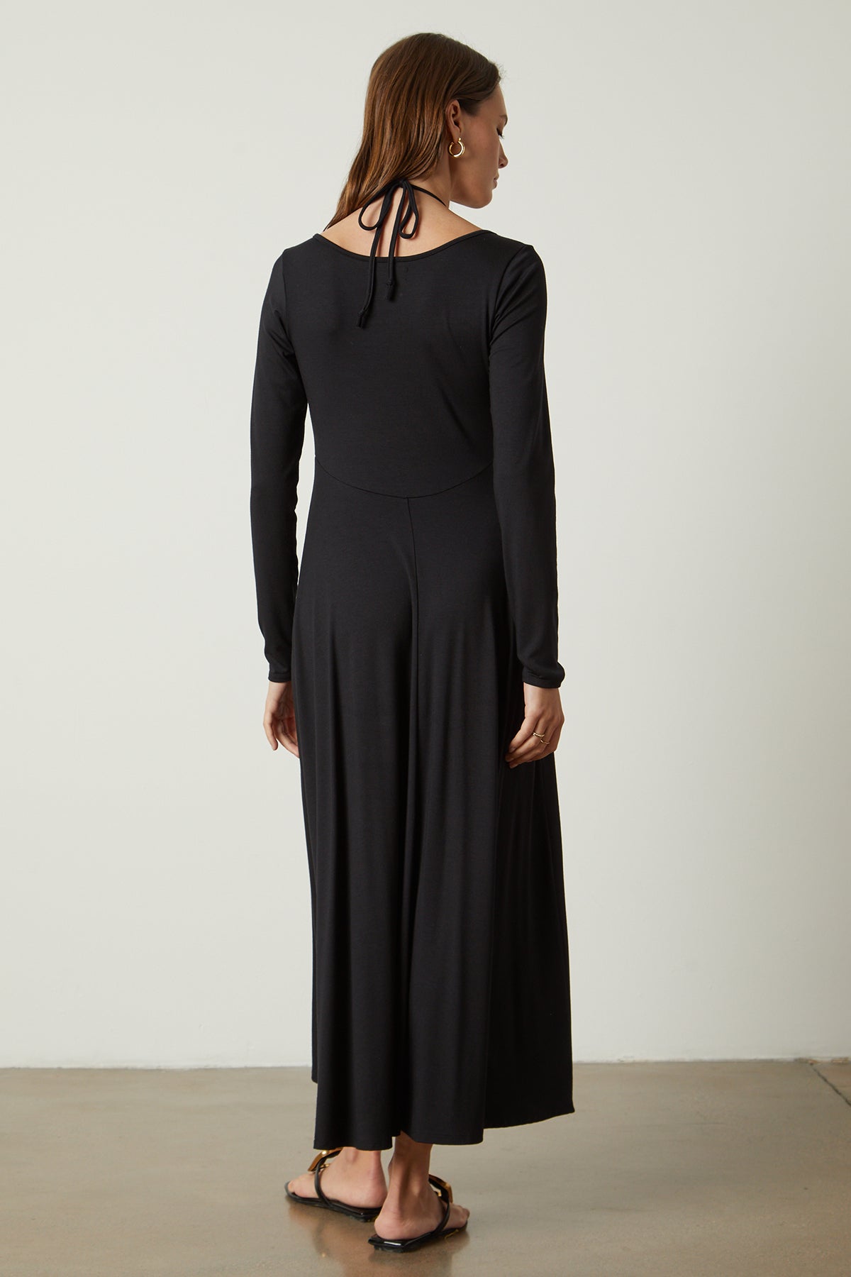 Jules Maxi Dress in black full length back-26143151620289