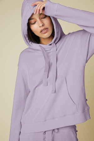 Ojai Hoodie Lilac Hooded Front