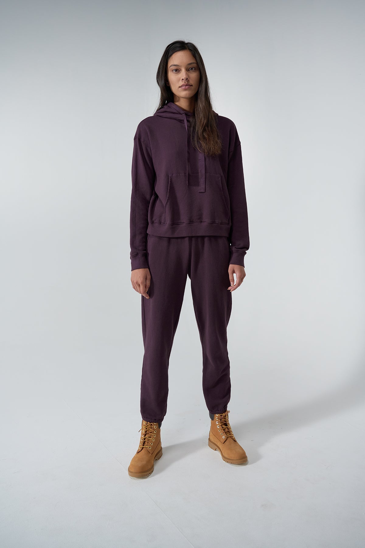   Ojai Hoodie Mulberry with Zuma Sweatpant Mulberry Front 2 