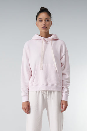 Ojai Hoodie Pale Pink with Montecito Sweatpant Beach Front 2
