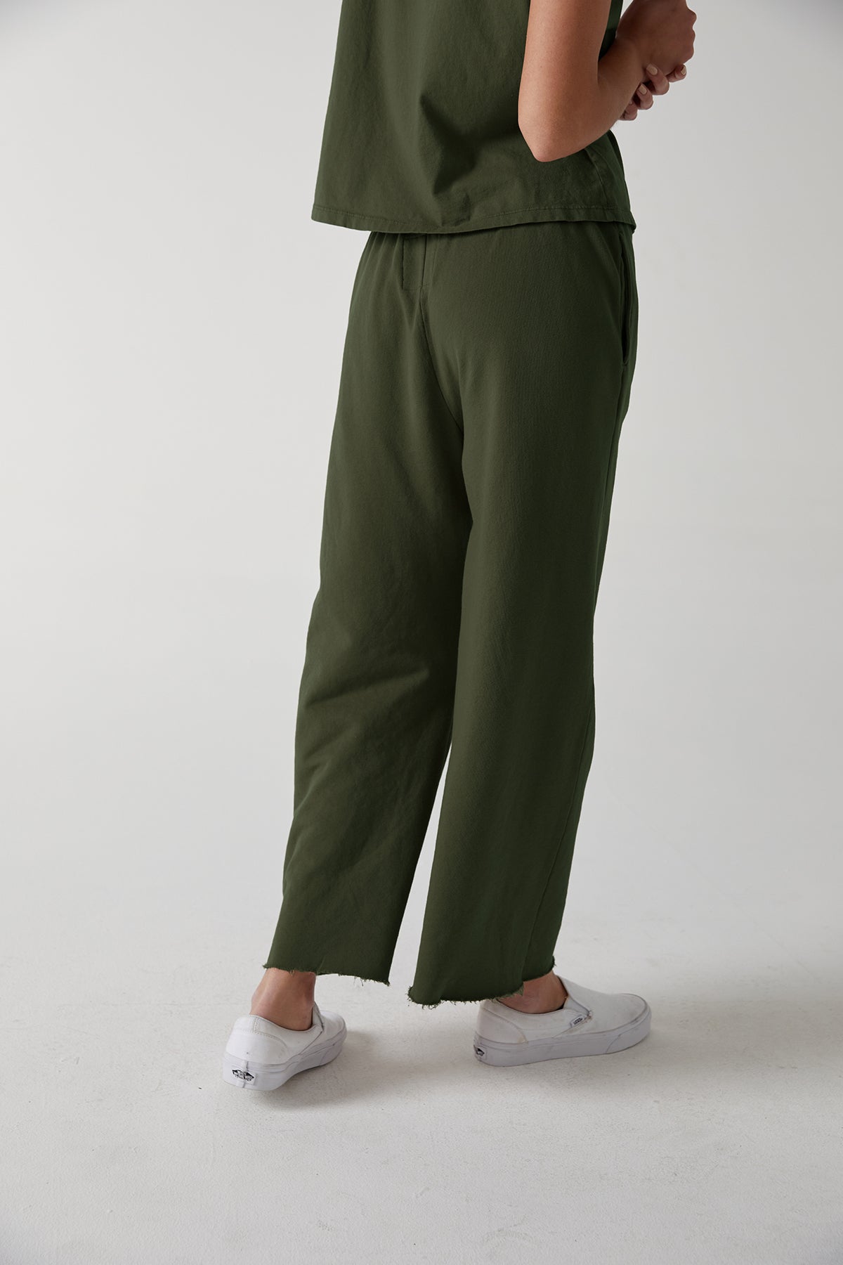   Montecito Sweatpant in dillweed green back 