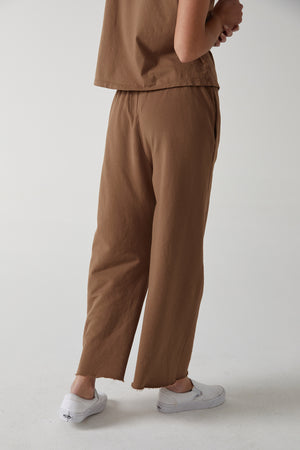 Montecito Sweatpant in hazelnut brown back