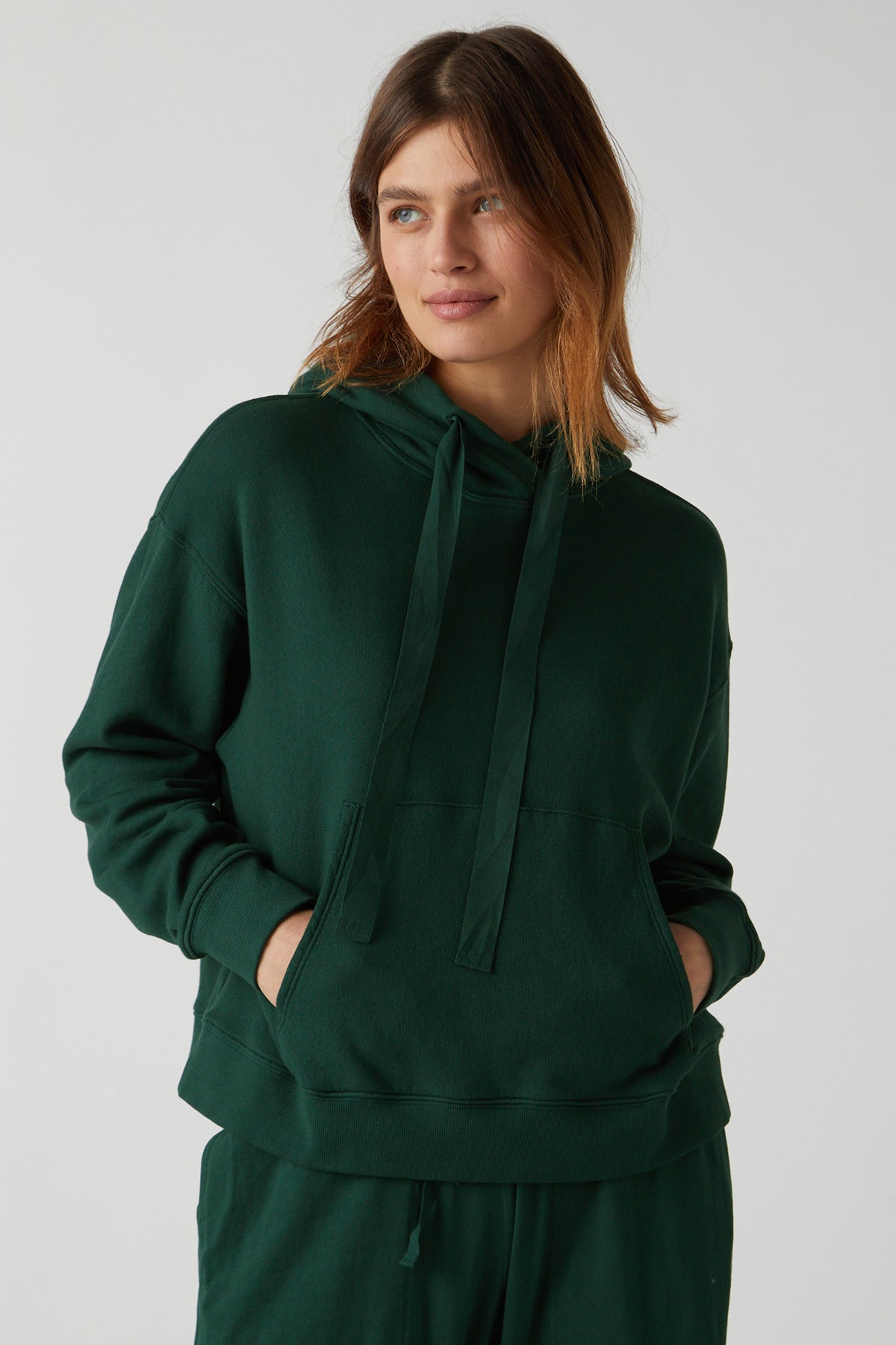 Ojai Hoodie in forest green front-25483563073729