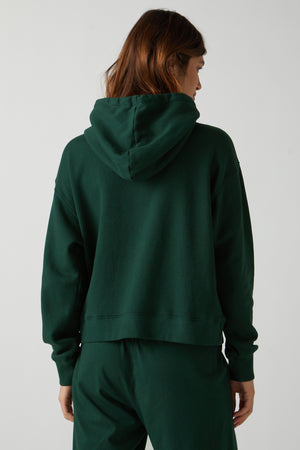 Ojai Hoodie in forest green back