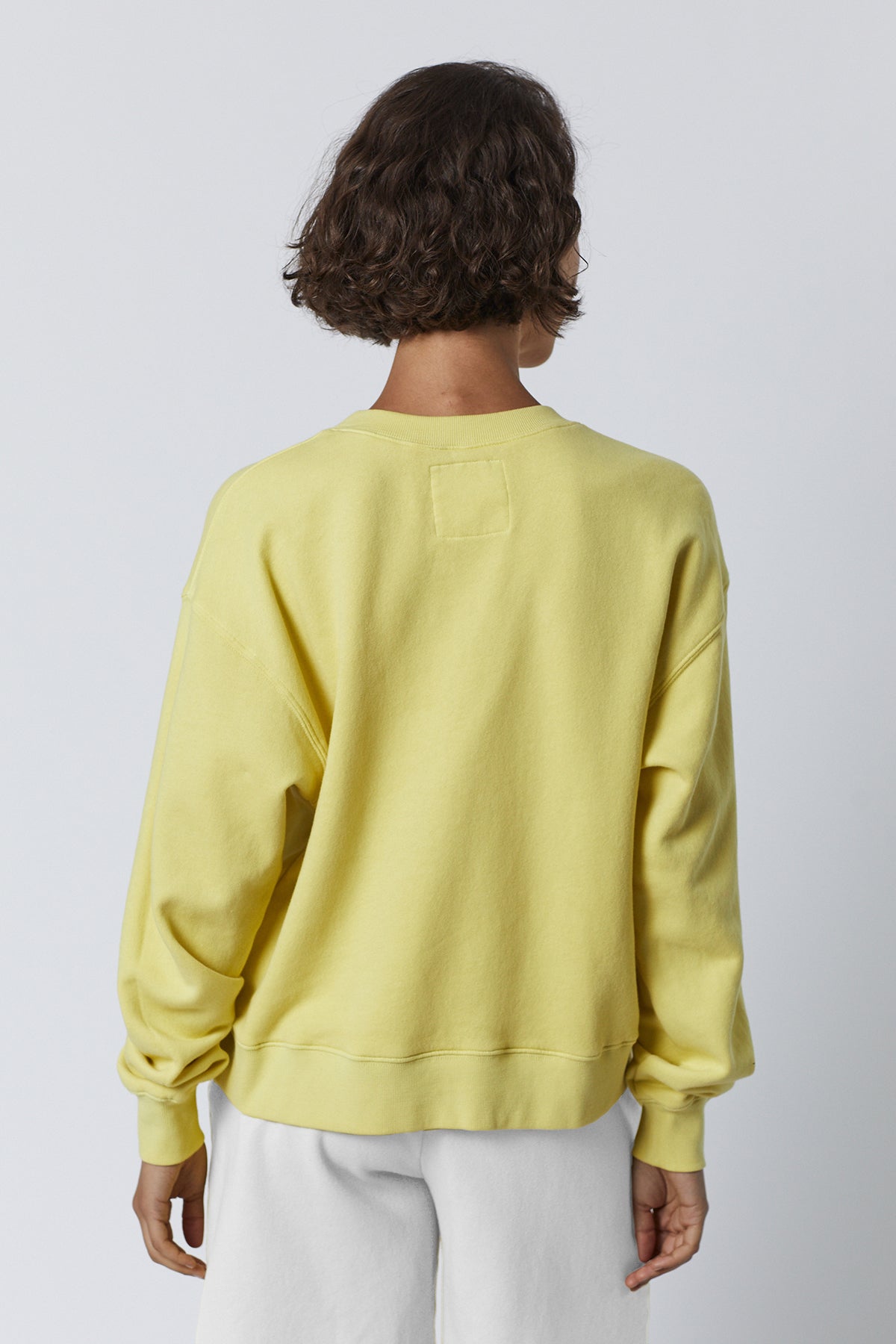   Ynez Sweatshirt in lemon yellow back 