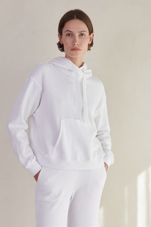 Ojai Hoodie in white front