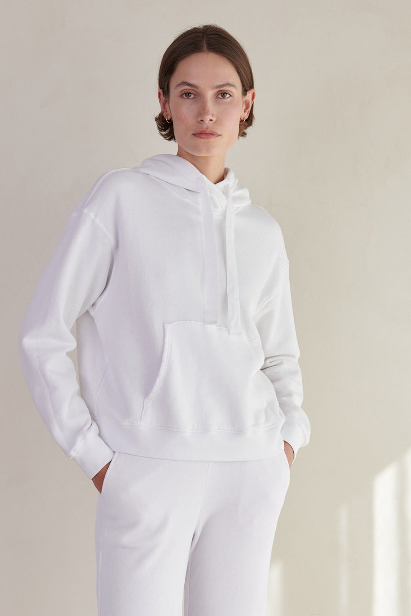 Ojai Hoodie in white front