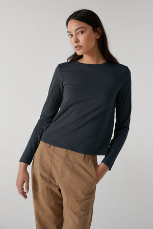 Velvet by Jenny Graham's VICENTE TEE, a long sleeve cotton tee.
