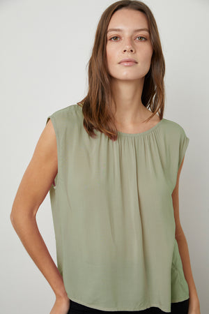 Jade Blouse Branch Front
