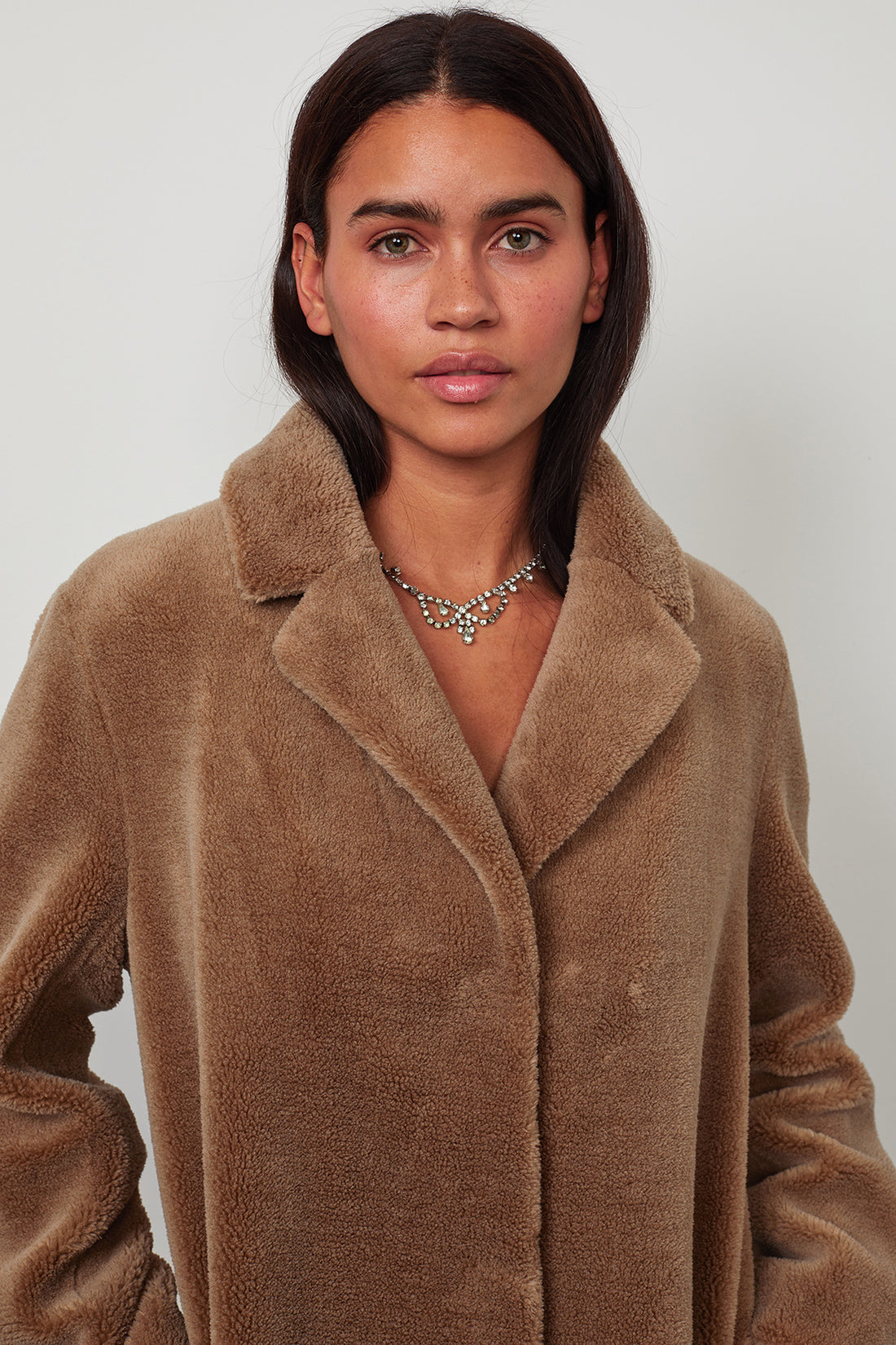 TRISHELLE LUX SHERPA OVERSIZED COAT Velvet by Graham & Spencer