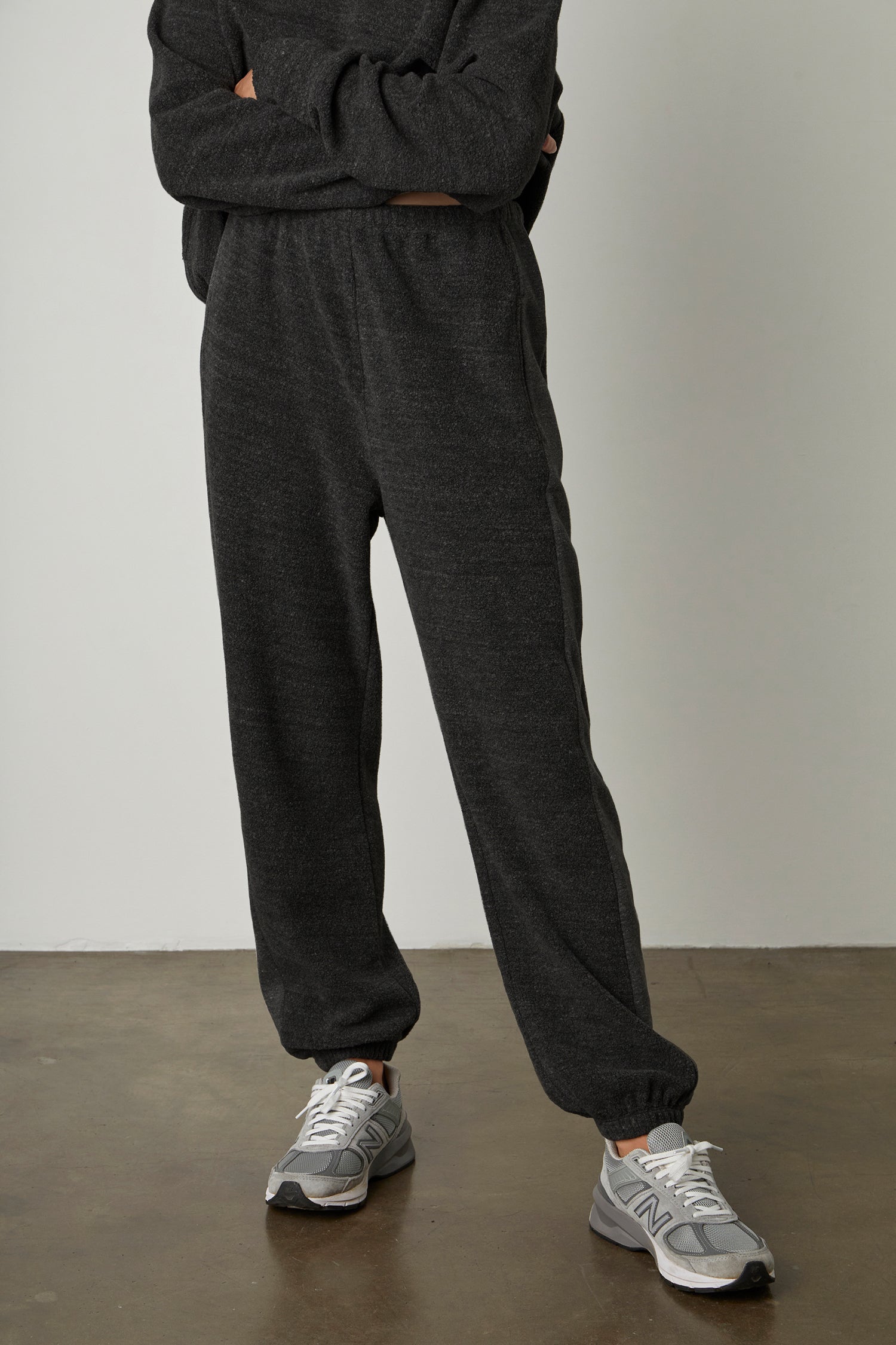   belle joggers charcoal front 