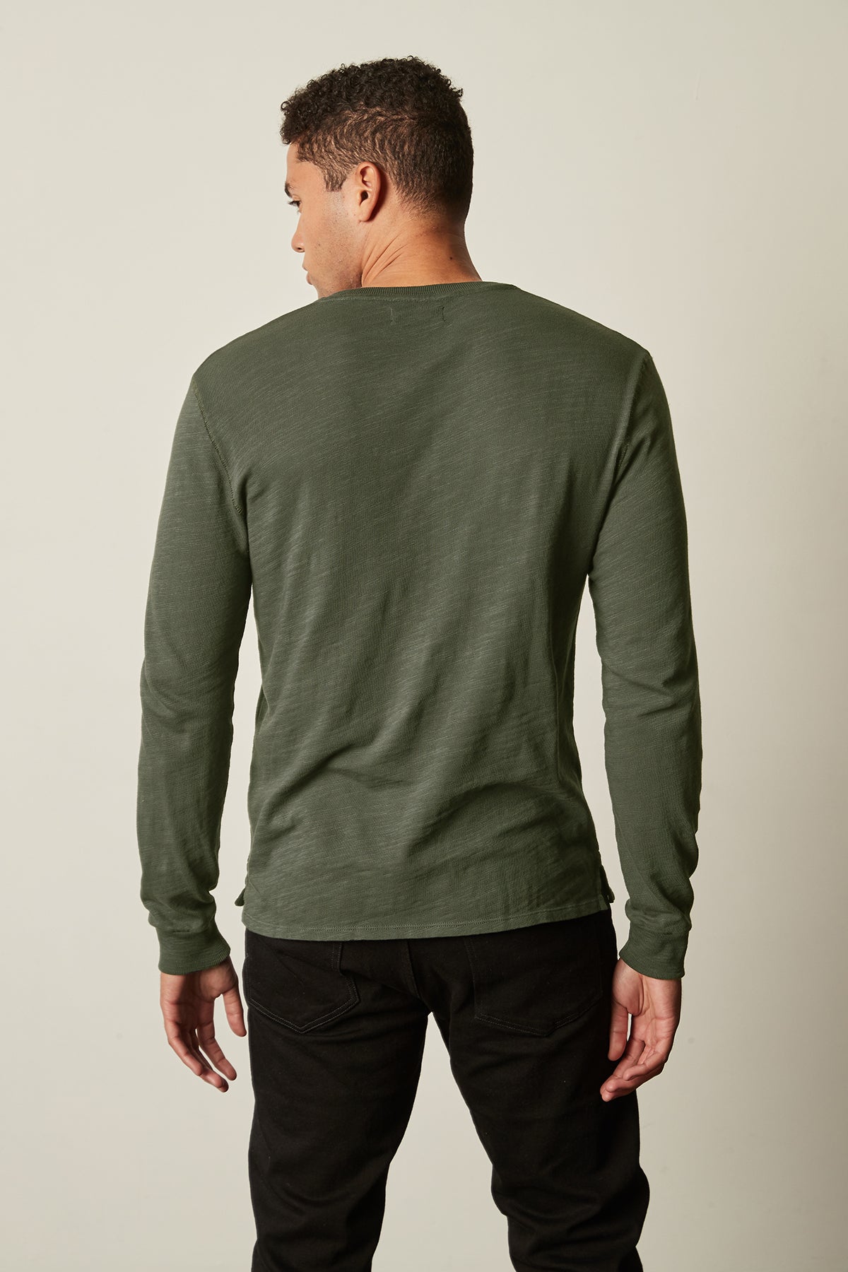 Gabe Henley in palm green with black denim back-25854949916865