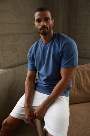 Keyon French Terry Sweatshirt Malachite with Chase Shorts in Salt
