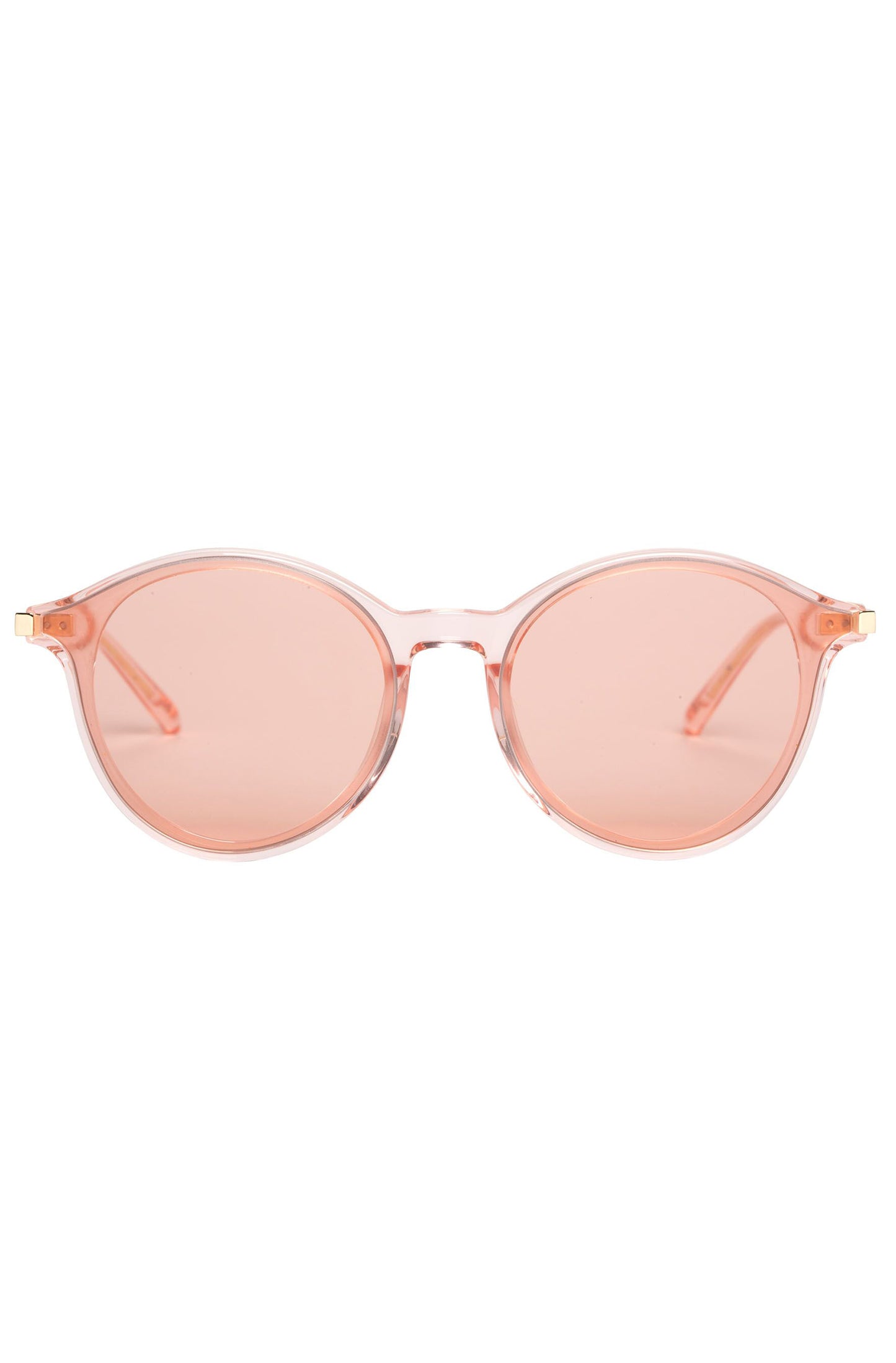 A pair of Bonnie Clyde pink frames on a white background.-1168841048145