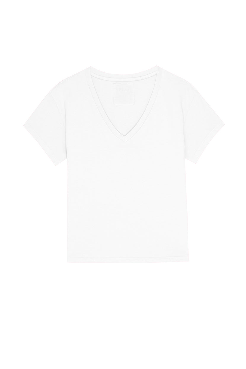 venice tee white front flat