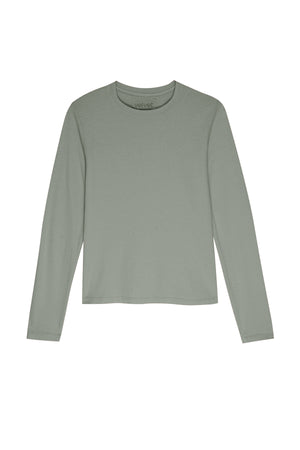 the Velvet by Jenny Graham women's long-sleeved sage green VICENTE TEE sweatshirt.